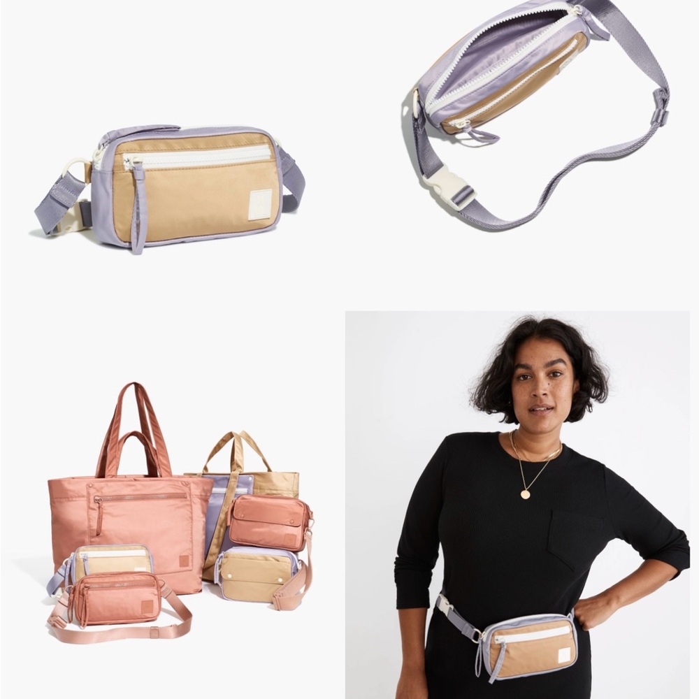 Madewell Pale Lavender and Cream Women's Crossbody Bag